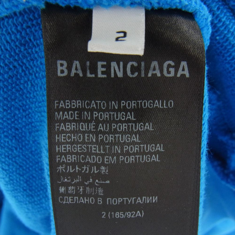 BALENCIAGA バレンシアガ RG54 729322 TNVN2 4026 × Adidas アディダス Hoodie Large Fit フーディラージフィット スウェット パーカー ブルー系 2【中古】