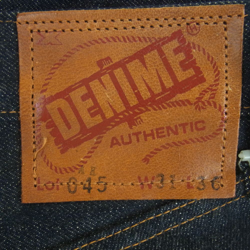 Denime ドゥニーム D-HG1118 旧仕様 Lot 045  ボタンフライ ストレート デニム パンツ インディゴブルー系 W31 L36【極上美品】【中古】