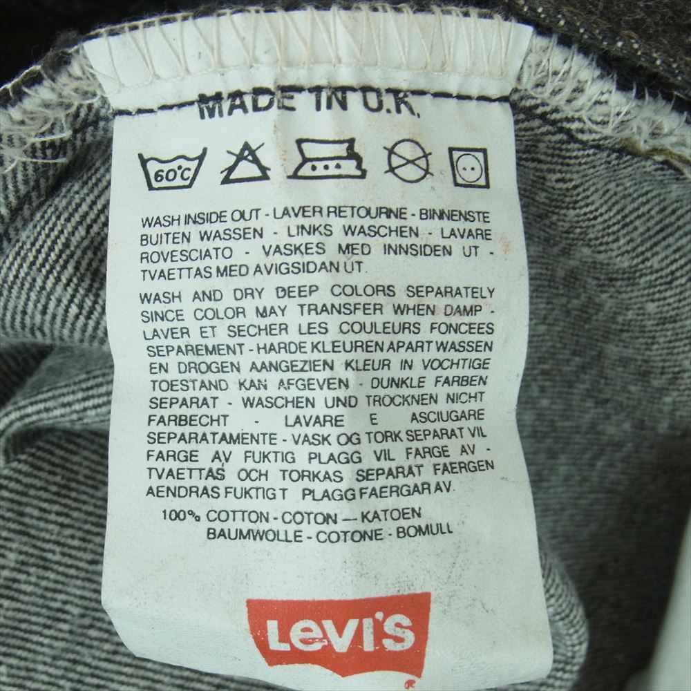 Levi's リーバイス 501 ボタン裏311 コットン ストレート デニム パンツ ダークグレー系 W31 L34【中古】