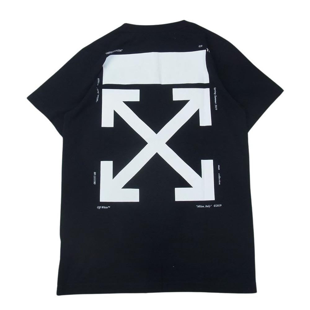 OFF-WHITE オフホワイト 19SS OMAA027R19185003 バックアロー キス プリント 半袖 Tシャツ  ブラック系 M【中古】