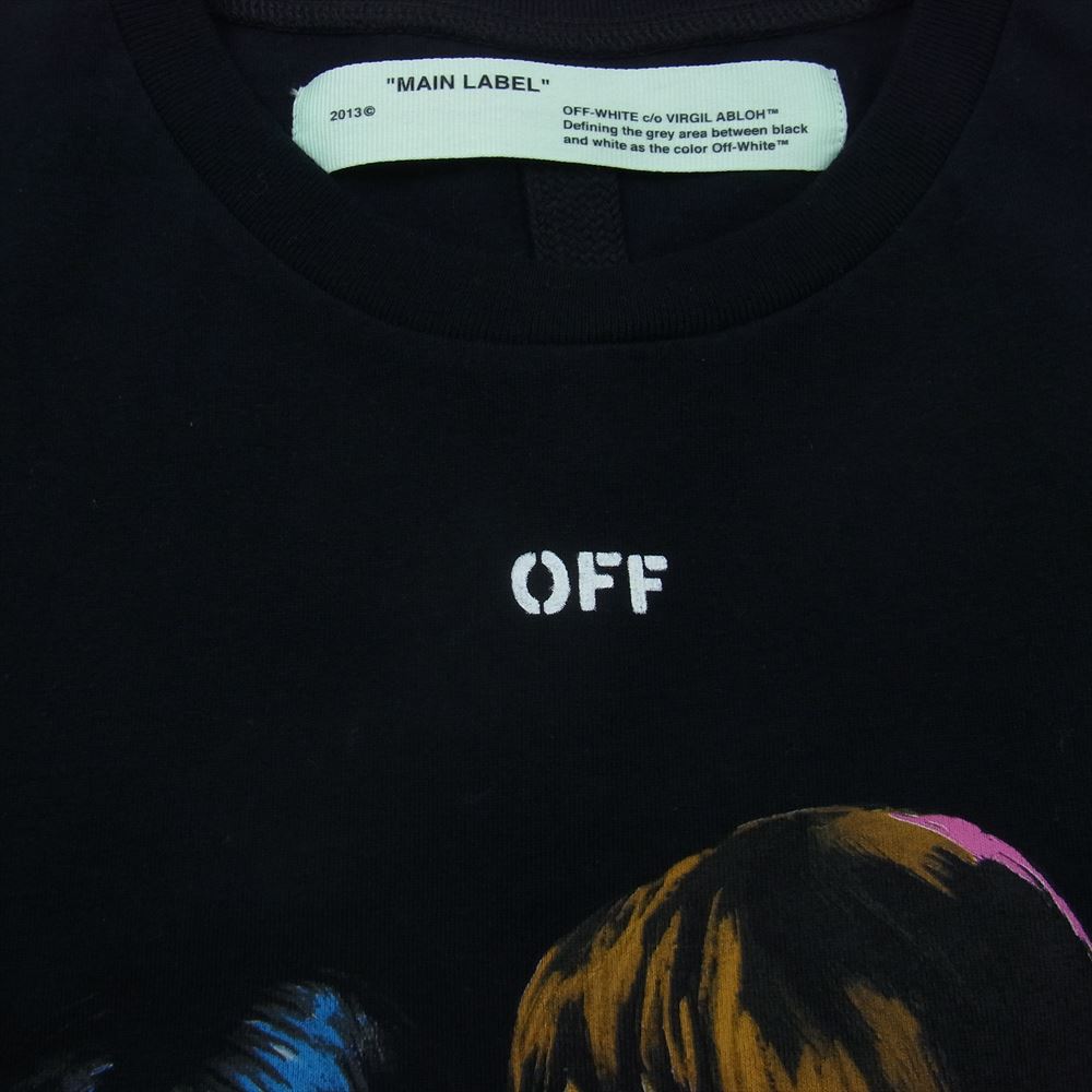 OFF-WHITE オフホワイト 19SS OMAA027R19185003 バックアロー キス プリント 半袖 Tシャツ  ブラック系 M【中古】