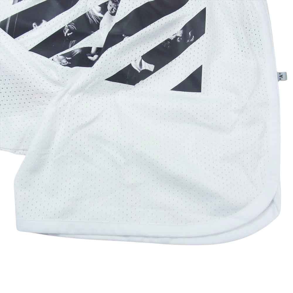 OFF-WHITE オフホワイト OMCI005S20101005 CARAVAGGIO SQUARE MESH Shorts スクエア メッシュ ショート パンツ ホワイト系 S【極上美品】【中古】