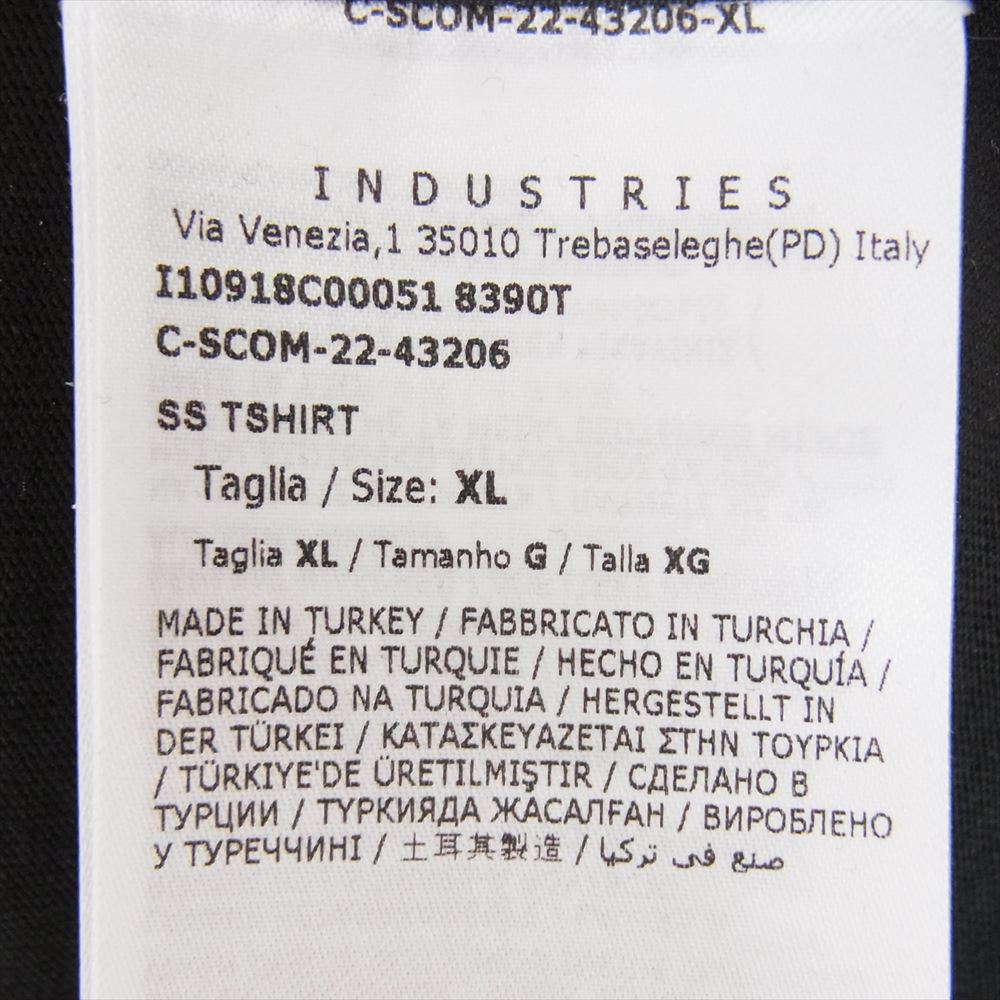 MONCLER モンクレール I10918C00051 センター プリント ワッペン Ｔシャツ 半袖 ブラック系 XL【中古】