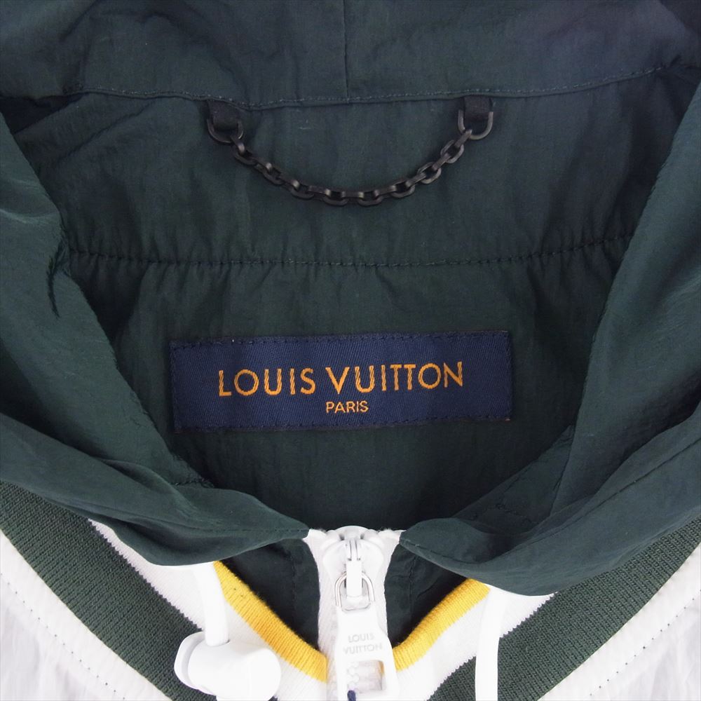 LOUIS VUITTON ルイ・ヴィトン 22AW RM222 POG HNB85W パッチワーク ベースボール ジャージー ブルゾン ジャケット グリーン系 46【極上美品】【中古】