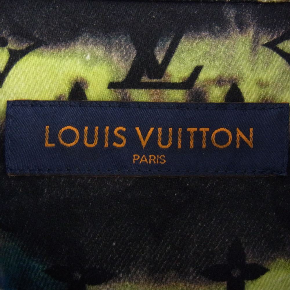 LOUIS VUITTON ルイ・ヴィトン 21AW RM2129 H98 HLA10W 国内正規品 プリンテッド モノグラム タイダイ デニム シャツ 総柄 ジャケット マルチカラー系 XL【極上美品】【中古】