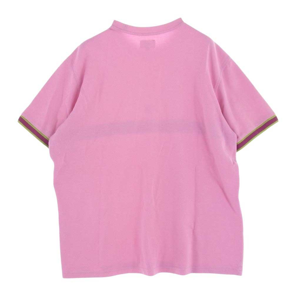 Supreme シュプリーム 20SS Knit Stripe S/S Top ニット ストライプ 半袖 Tシャツ ピンク系 L【中古】