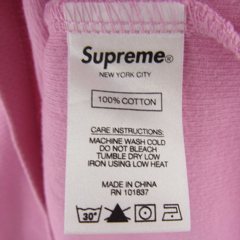 Supreme シュプリーム 20SS Knit Stripe S/S Top ニット ストライプ 半袖 Tシャツ ピンク系 L【中古】