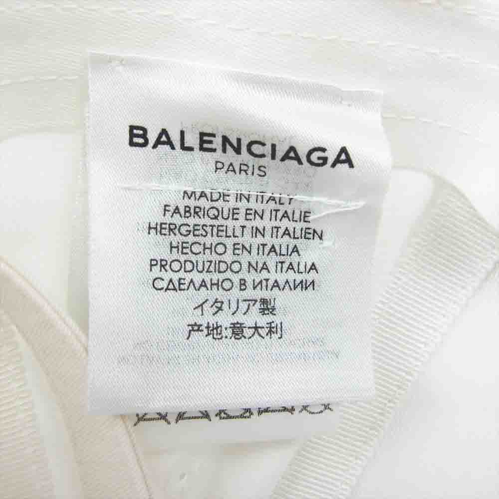 BALENCIAGA バレンシアガ 452245 352B4 ロゴ刺繍 ベースボール キャップ ホワイト系 L58【中古】