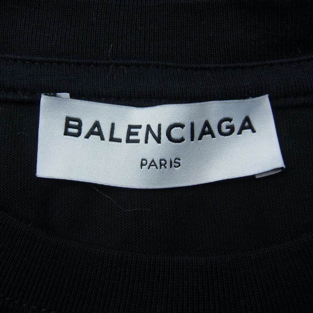 BALENCIAGA バレンシアガ 18SS 492258 TYK23 BB MODE Tee ロゴ プリント 半袖 Tシャツ ブラック系 XS【中古】