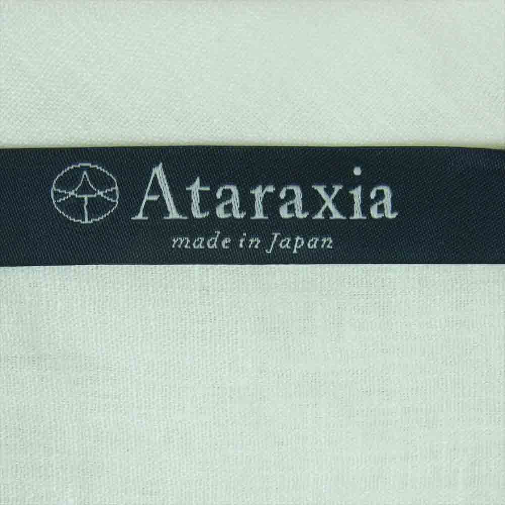 アタラクシア 1703SH3 長袖 ロング リネン シャツ 日本製 ホワイト系 1【中古】