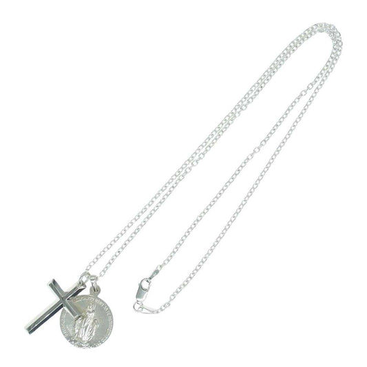 M'S COLLECTION エムズコレクション クロス 銀貨 ネックレス シルバー系【中古】