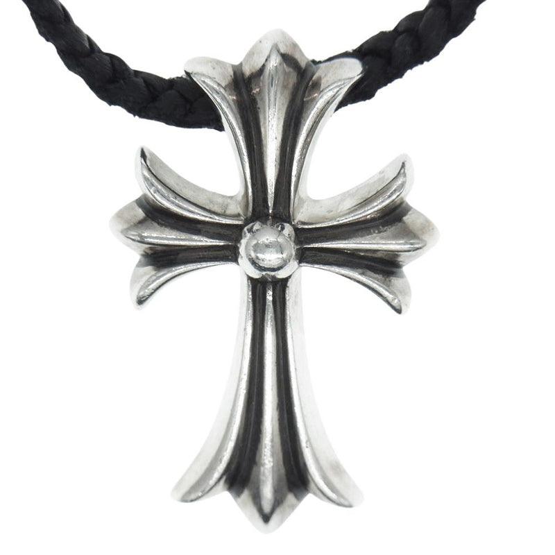 CHROME HEARTS クロムハーツ（原本有） CH CROSS SML SLV スモール CHクロス レザーブレード ボロチップ ネックレス ペンダント【中古】