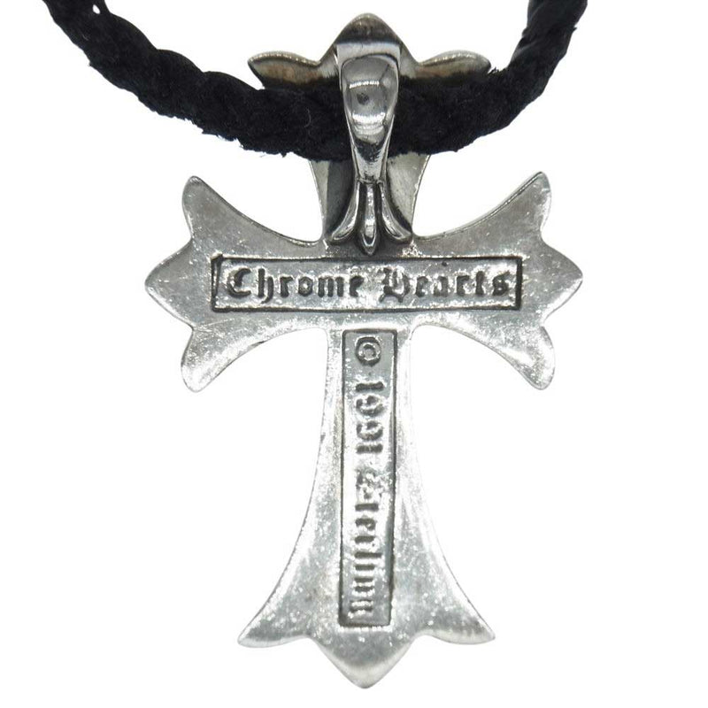 CHROME HEARTS クロムハーツ（原本有） CH CROSS SML SLV スモール CHクロス レザーブレード ボロチップ ネックレス ペンダント【中古】