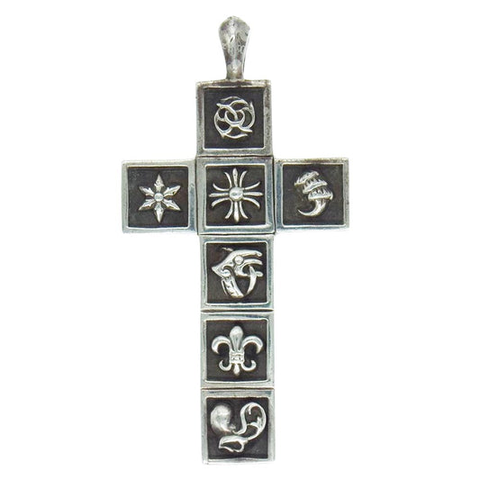 CHROME HEARTS クロムハーツ（原本無） FRMD CRS マルチ フレームド クロス ペンダントトップ シルバー系【中古】