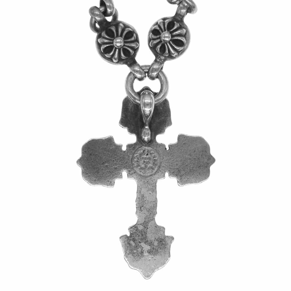 CHROME HEARTS クロムハーツ（原本無） CRSBL CHN CHN FILIG CROSS-XSM フィリグリークロス クロスボールチェーン ネックレス 20インチ【中古】