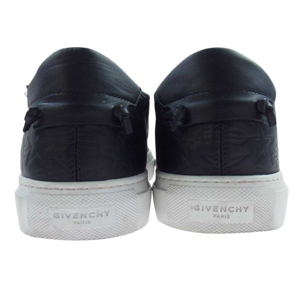 GIVENCHY ジバンシィ イタリア製 スター デザイン レザー スリッポン ブラック系 42【中古】