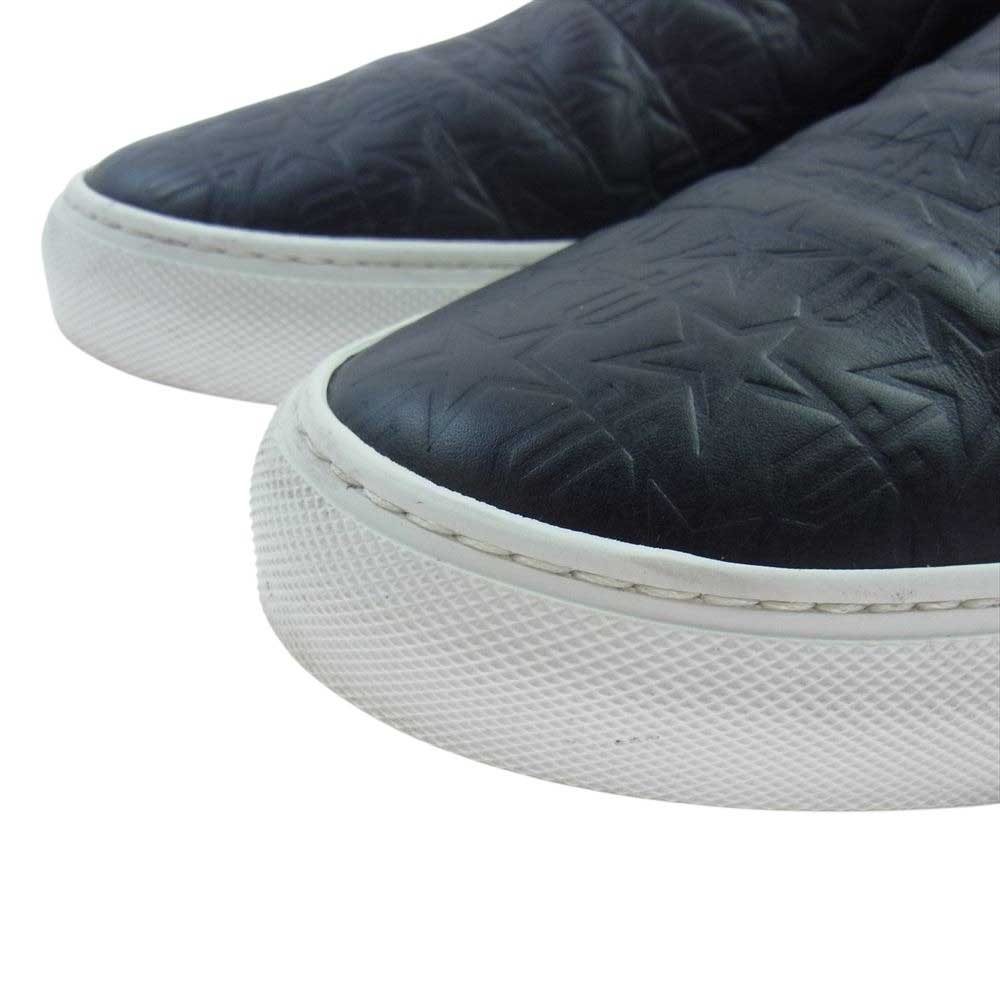 GIVENCHY ジバンシィ イタリア製 スター デザイン レザー スリッポン ブラック系 42【中古】