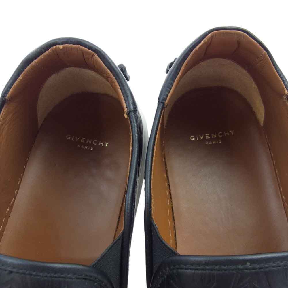 GIVENCHY ジバンシィ イタリア製 スター デザイン レザー スリッポン ブラック系 42【中古】