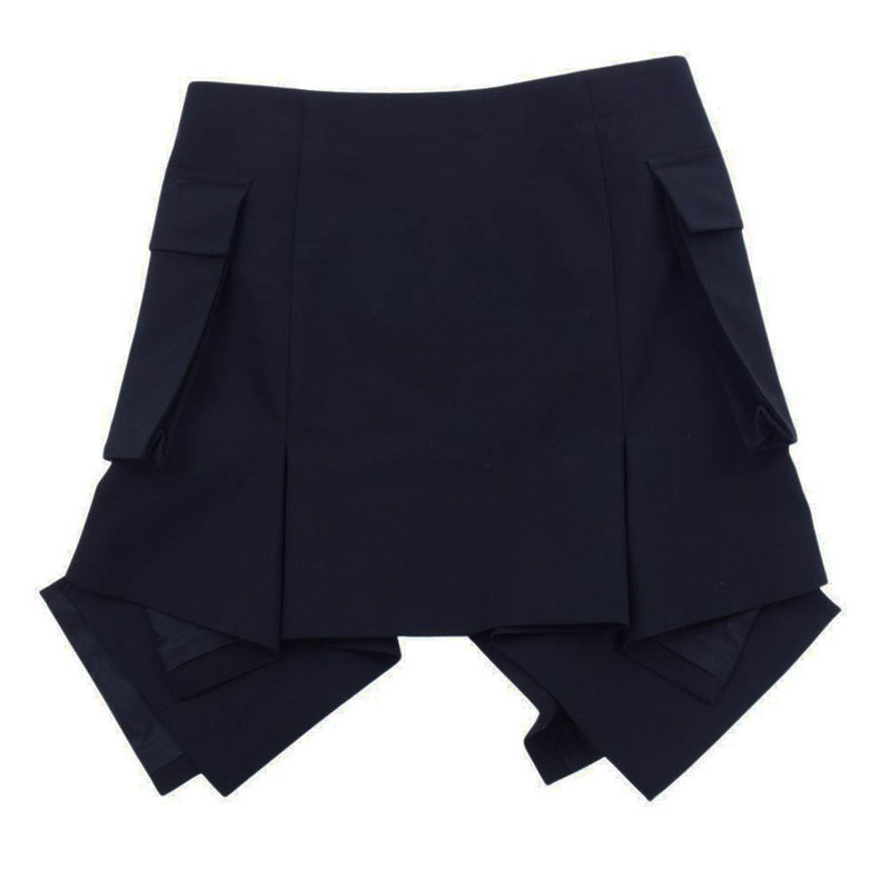 Sacai サカイ 24SS 24-07044 Mini Skirt トープ ペプラム ミニスカート ブラック系 3【中古】