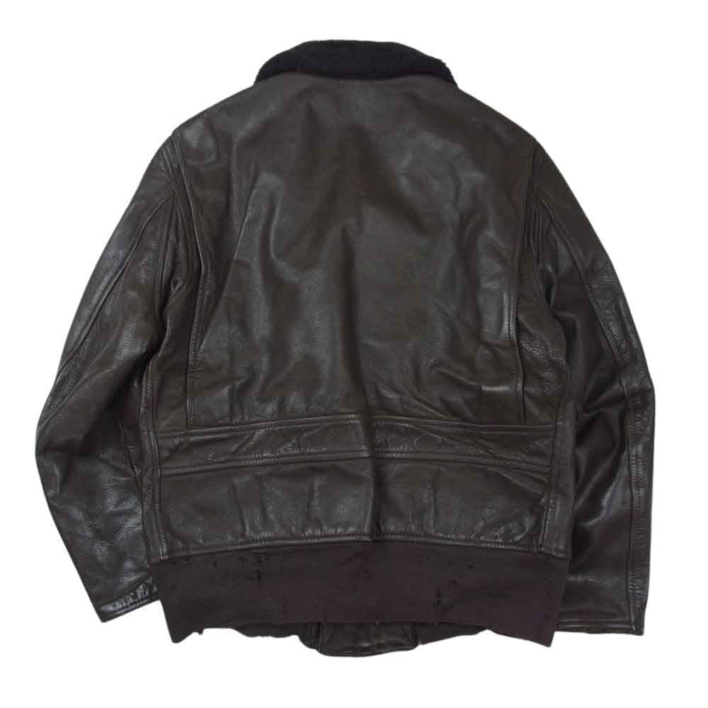 ラルフエドワーズ ヴィンテージ 76年製 70s G-1 FLIGHT JACKET 襟ボア レザー フライト ジャケット ブラウン系 40【中古】