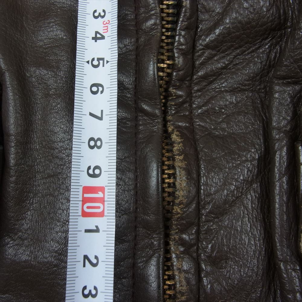 ラルフエドワーズ ヴィンテージ 76年製 70s G-1 FLIGHT JACKET 襟ボア レザー フライト ジャケット ブラウン系 40【中古】