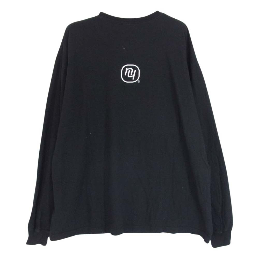 NEIGHBORHOOD ネイバーフッド 232PCNH-LT20 コットン天竺 ロゴ ロングスリーブ カットソー 長袖 Tシャツ ブラック系 XL【中古】