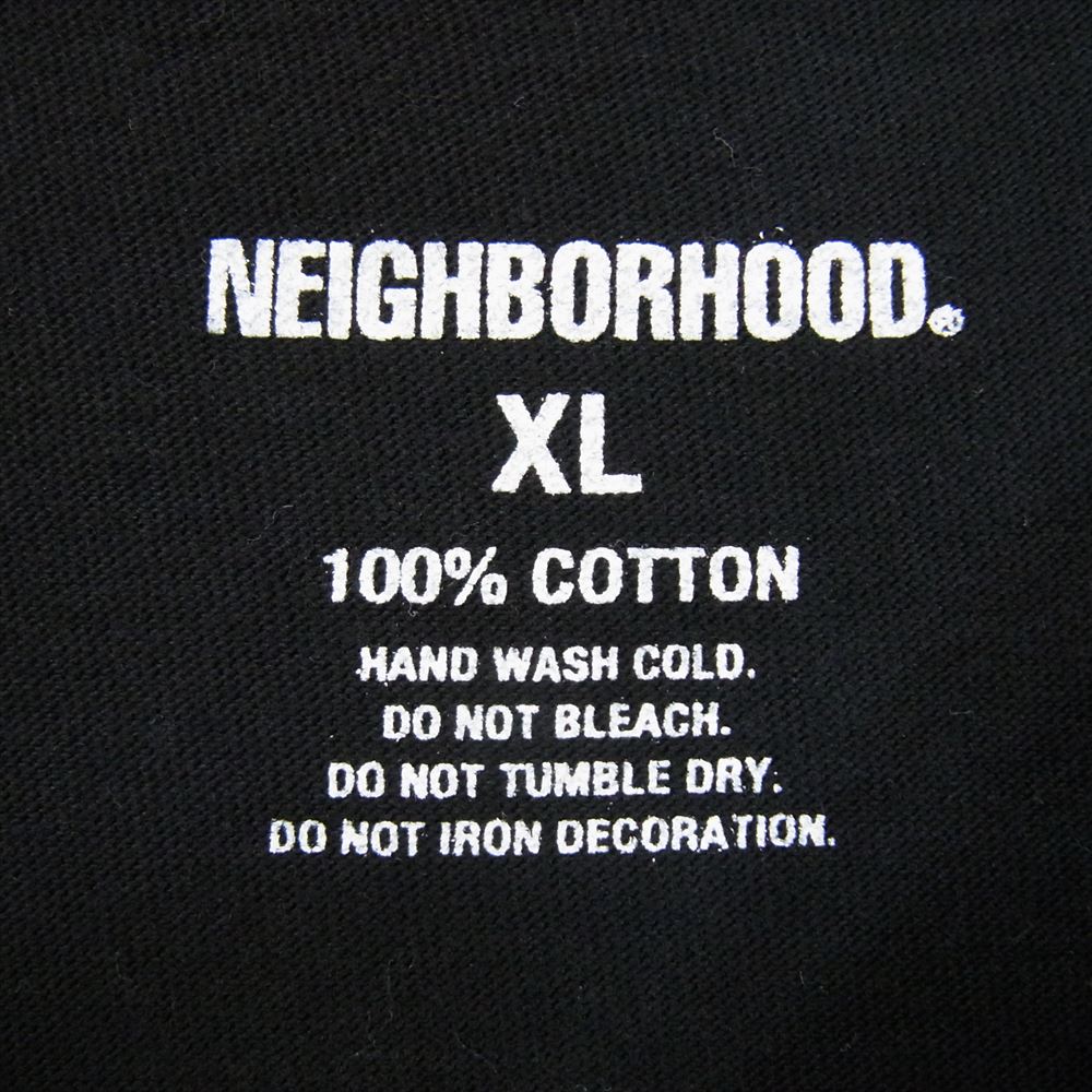 NEIGHBORHOOD ネイバーフッド 232PCNH-LT20 コットン天竺 ロゴ ロングスリーブ カットソー 長袖 Tシャツ ブラック系 XL【中古】
