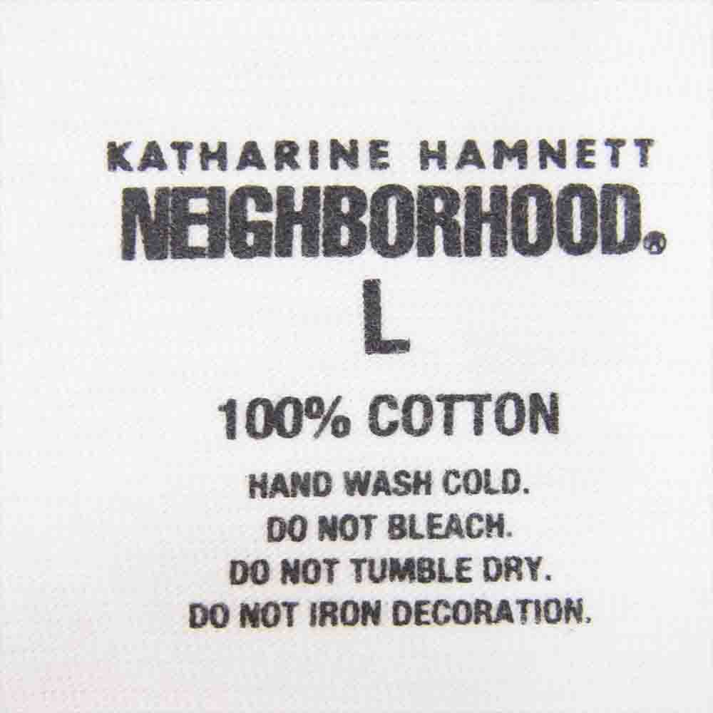 NEIGHBORHOOD ネイバーフッド katharine hamnett キャサリン ハムネット  No More Fashion Victims プリントTシャツ ホワイト系 L【中古】
