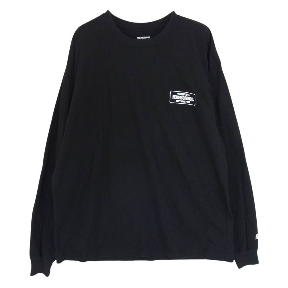 NEIGHBORHOOD ネイバーフッド 23SS 231PCNH-LT01S NH SHIBUYA.TEE 渋谷リニューアル記念 ロング スリーブ Tシャツ カットソー ブラック系 XL【中古】