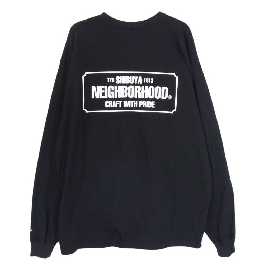 NEIGHBORHOOD ネイバーフッド 23SS 231PCNH-LT01S NH SHIBUYA.TEE 渋谷リニューアル記念 ロング スリーブ Tシャツ カットソー ブラック系 XL【中古】