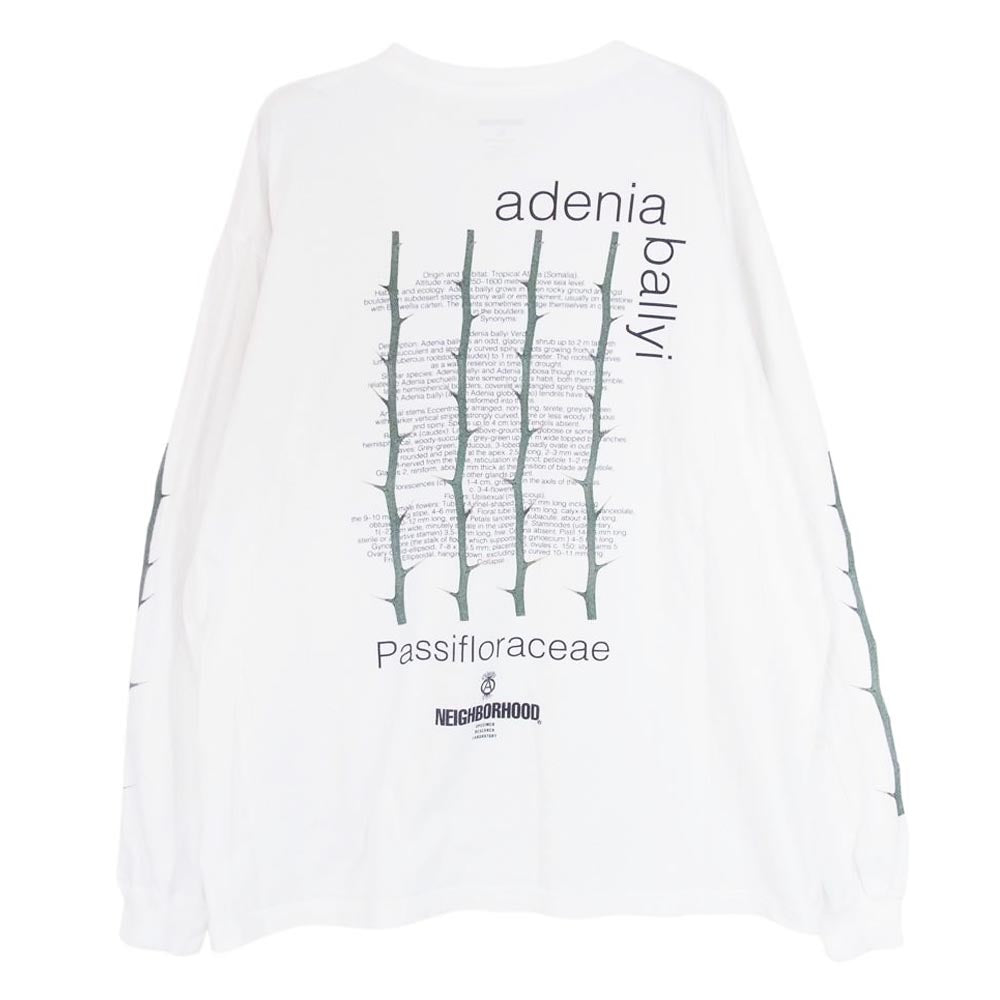 NEIGHBORHOOD ネイバーフッド 241PCNH-LT13 adenia ballyi コットン天竺 ロングスリーブ カットソー 長袖 Tシャツ ホワイト系 XL【中古】