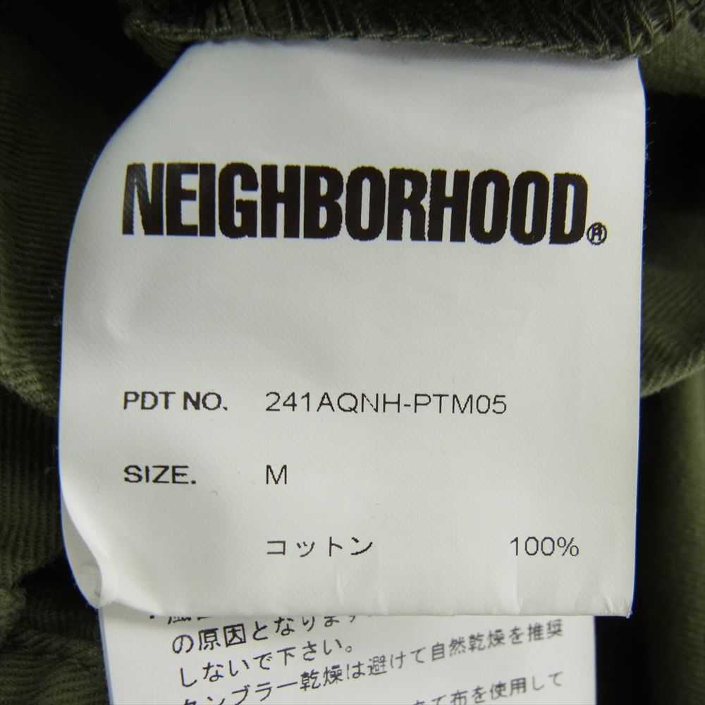NEIGHBORHOOD ネイバーフッド 24SS 241AQNH-PTM05 PIN TUCK PANTS ネップバックチノ ピンタック パンツ カーキ系 M【中古】