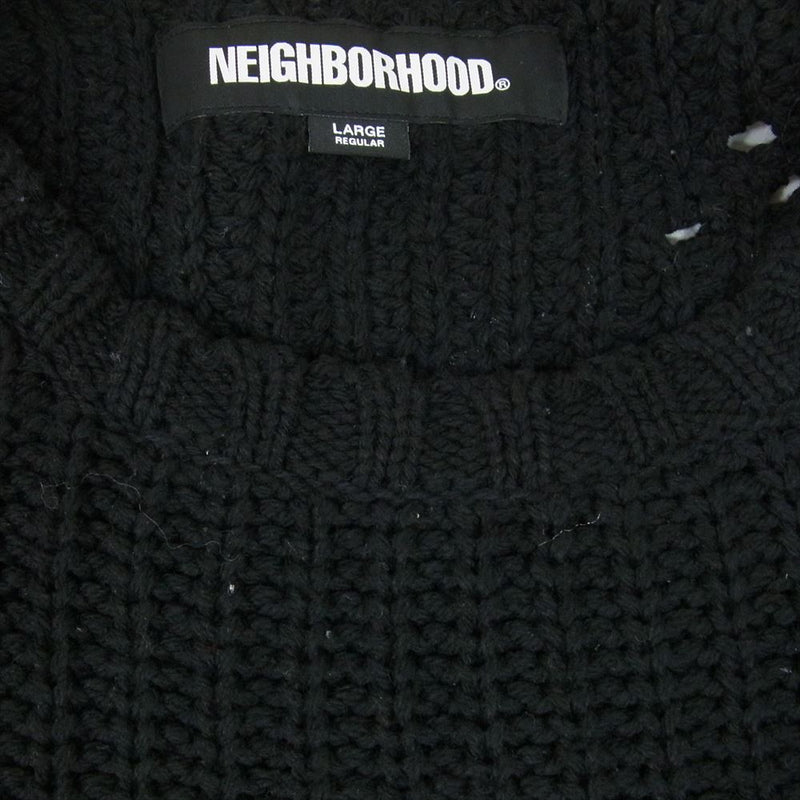 NEIGHBORHOOD ネイバーフッド 24SS 241FUNH-KNM04 SAVAGE CREWNECK SWEATER サベージ クルーネック ニット セーター ブラック系 L【中古】