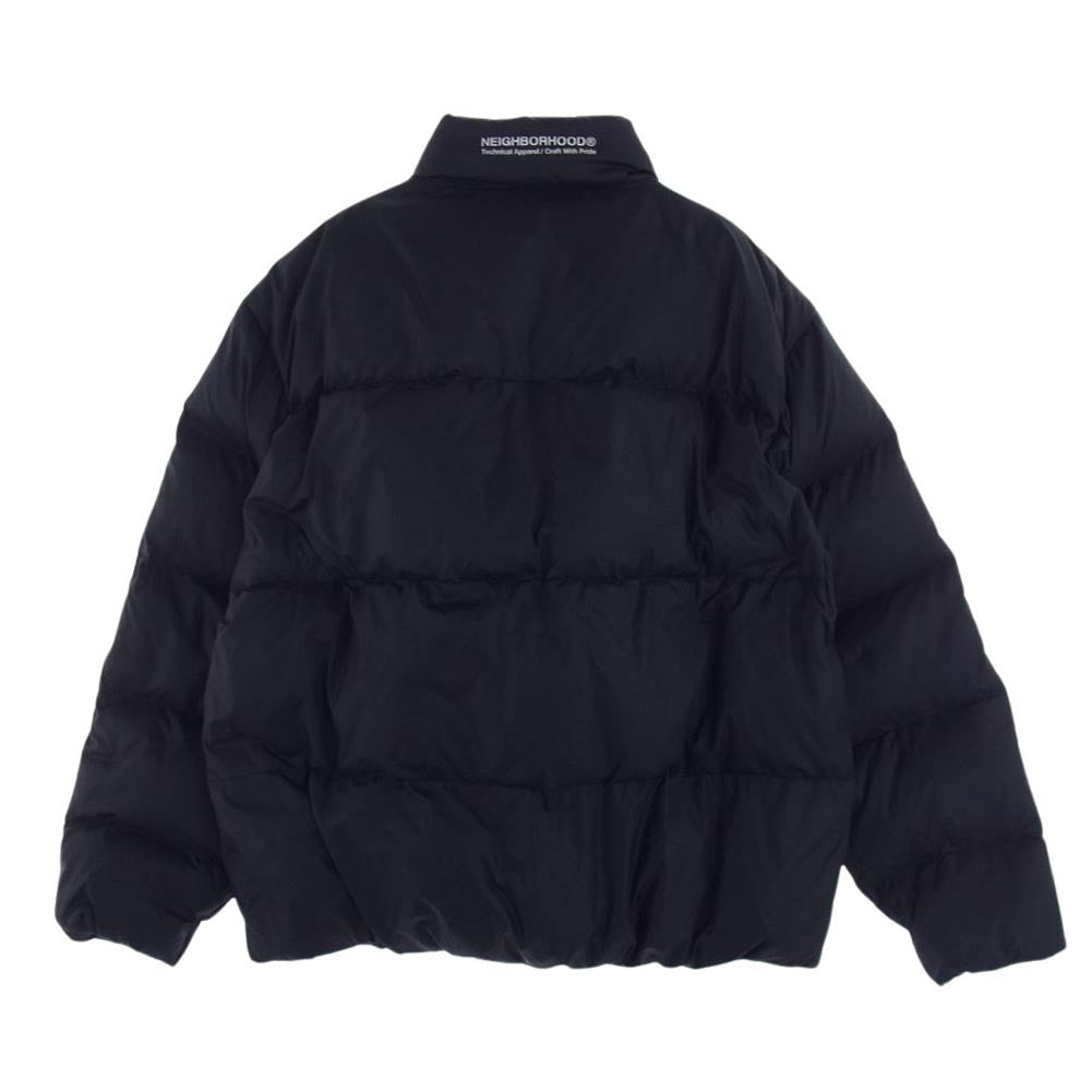 NEIGHBORHOOD ネイバーフッド 22AW 222TSNH-JKM10 Down Jacket ロゴ刺繍 ダウン ジャケット  ブラック系 L【中古】