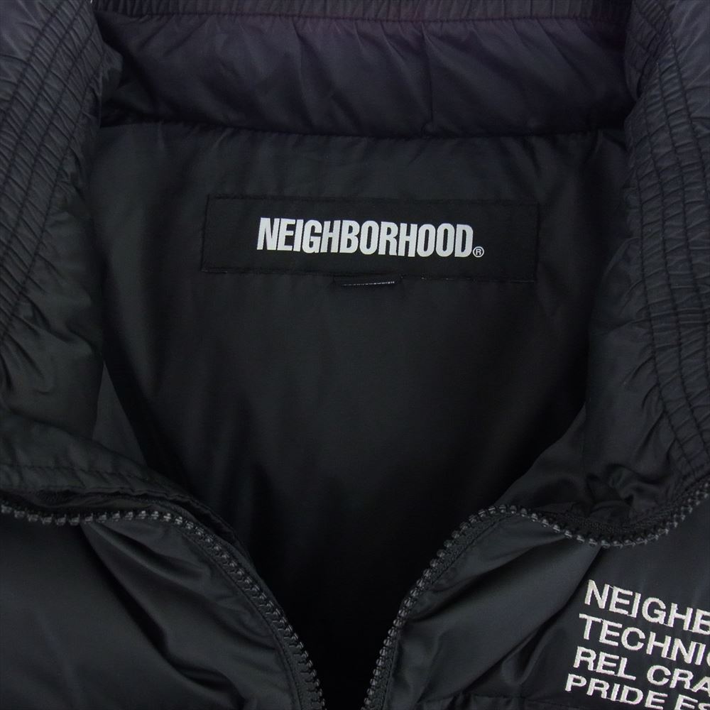 NEIGHBORHOOD ネイバーフッド 22AW 222TSNH-JKM10 Down Jacket ロゴ刺繍 ダウン ジャケット  ブラック系 L【中古】
