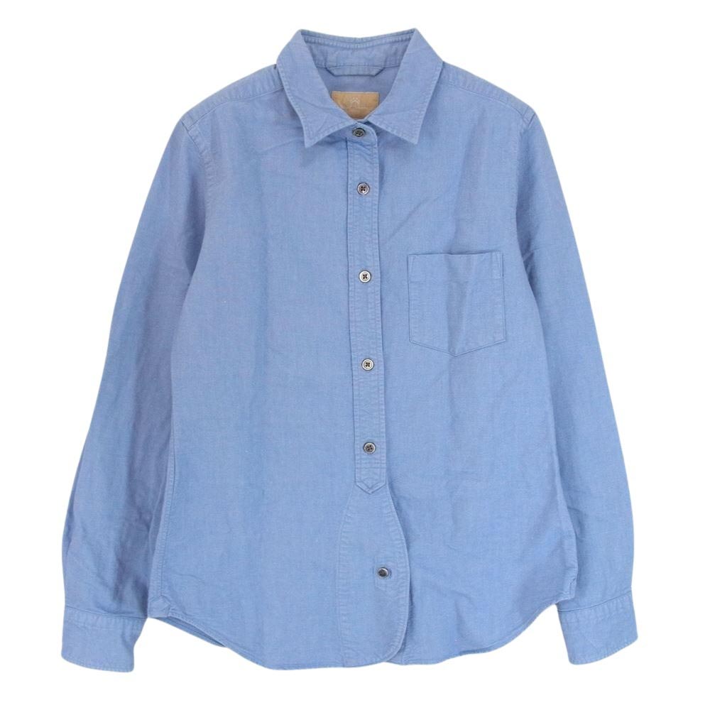 Nigel Cabourn ナイジェルケーボン 8070810001 WOMAN コットン 長袖 シャツ ブルー系 38【中古】
