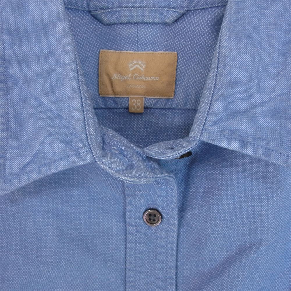 Nigel Cabourn ナイジェルケーボン 8070810001 WOMAN コットン 長袖 シャツ ブルー系 38【中古】