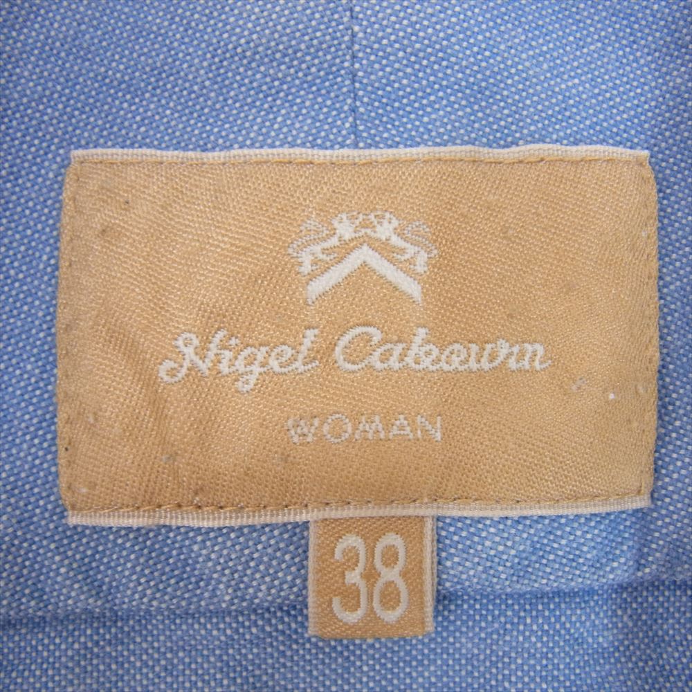 Nigel Cabourn ナイジェルケーボン 8070810001 WOMAN コットン 長袖 シャツ ブルー系 38【中古】