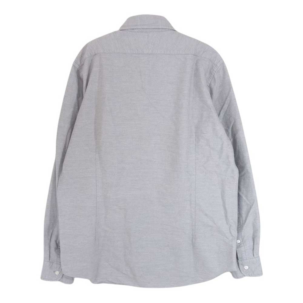 Nigel Cabourn ナイジェルケーボン 8060010007 BRITISH OFFICERS SHIRT ブリティッシュ オフィサーズ 長袖 シャツ グレー系 50【中古】