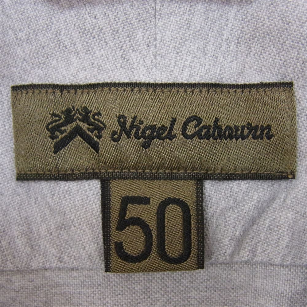 Nigel Cabourn ナイジェルケーボン 8060010007 BRITISH OFFICERS SHIRT ブリティッシュ オフィサーズ 長袖 シャツ グレー系 50【中古】