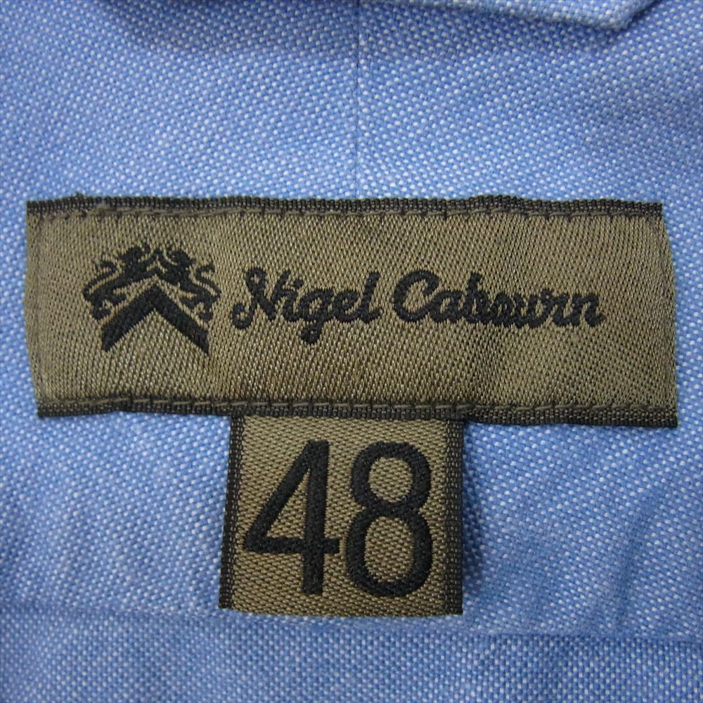 Nigel Cabourn ナイジェルケーボン 8020010600 BRITISH OFFICERS SHIRT ブリティッシュ オフィサーズ 長袖 シャツ ブルー系 48【中古】