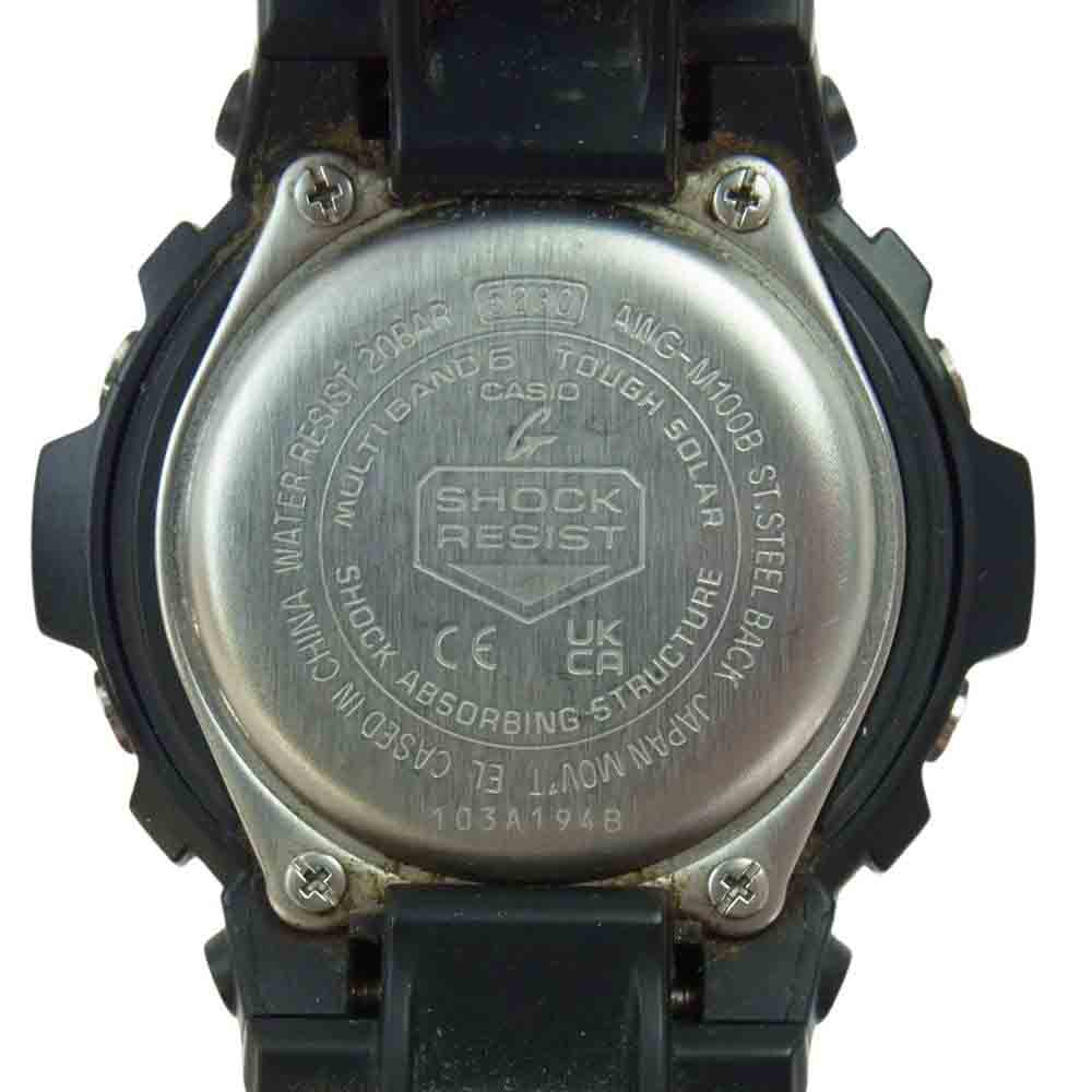 CASIO G-SHOCK カシオ ジーショック AWG-M100B 電波ソーラー 腕時計 ウォッチ ブラック系【中古】