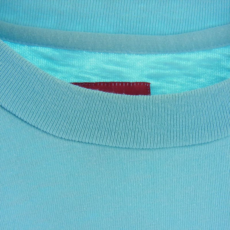 Supreme シュプリーム S/S Pocket Tee 胸ポケット クルーネック 半袖 Tシャツ カットソー 水色 ライトブルー系 M【中古】