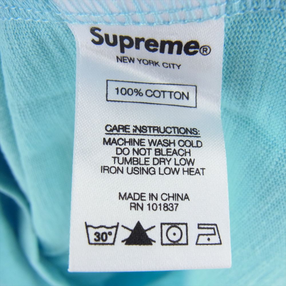 Supreme シュプリーム S/S Pocket Tee 胸ポケット クルーネック 半袖 Tシャツ カットソー 水色 ライトブルー系 M【中古】