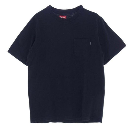 Supreme シュプリーム S/S Pocket Tee 胸ポケット クルーネック 半袖 Tシャツ カットソー ブラック系 M【中古】