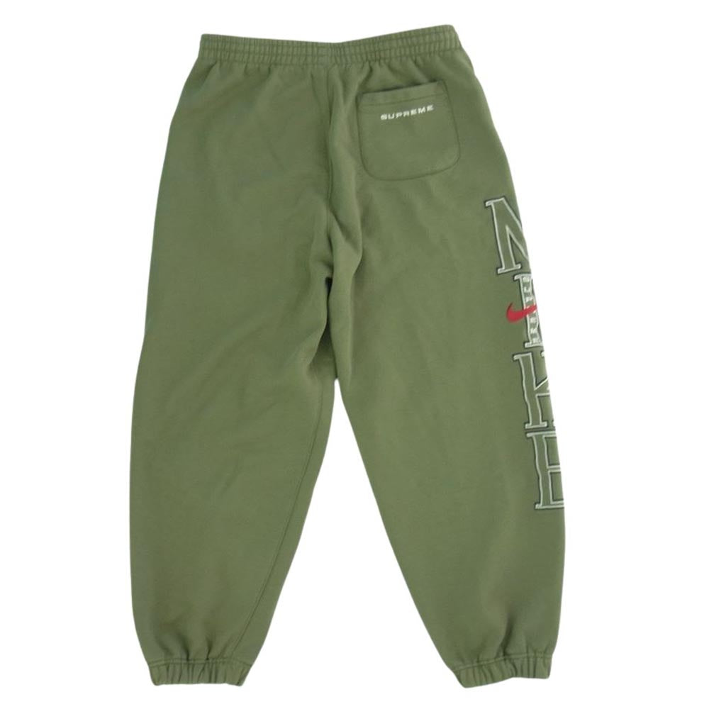 Supreme シュプリーム 24SS FQ0768-339 × NIKE ナイキ Sweatpants スウェット パンツ Olive サイド ロゴ 刺繍 Olive M【新古品】【未使用】【中古】