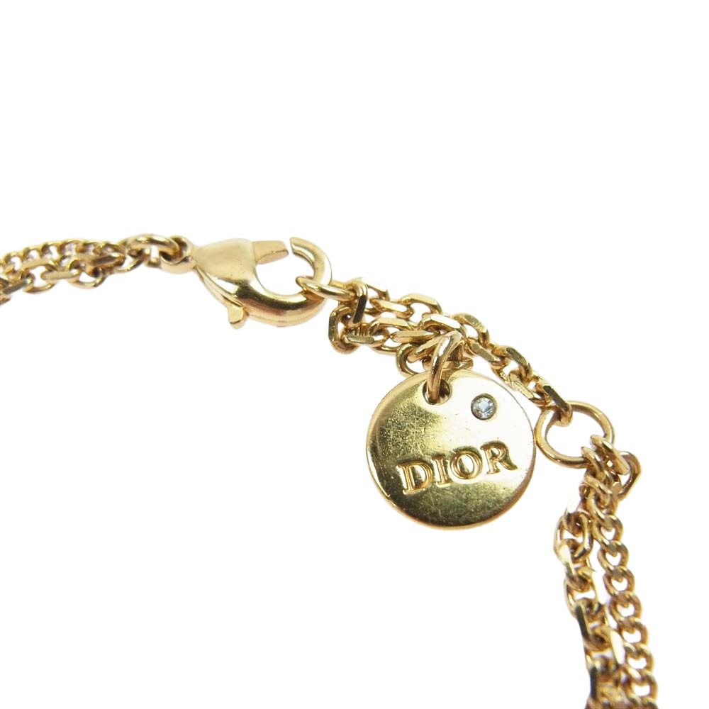 Dior ディオール B1133PMTCY D301 CDロゴ ラインストーン スター ダブル ブレスレット ゴールド系【中古】