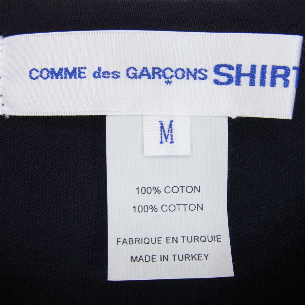 COMME des GARCONS コムデギャルソン CDGT2PL COMME des GARCONS SHIRT コムデギャルソン シャツ 無地 クルーネック Tシャツ ネイビー系 M【中古】
