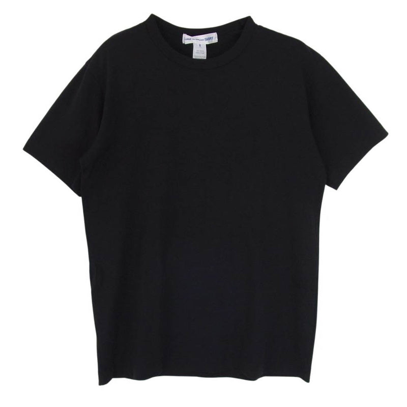 COMME des GARCONS コムデギャルソン CDGT2PL COMME des GARCONS SHIRT コムデギャルソン シャツ 無地 クルーネック Tシャツ ブラック系 M【中古】