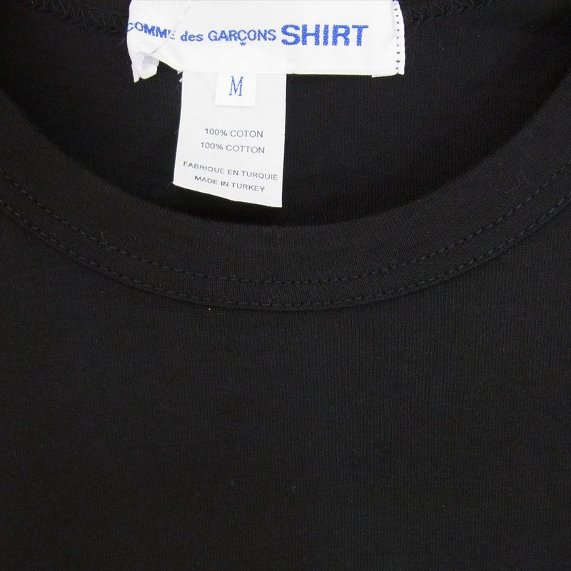 COMME des GARCONS コムデギャルソン CDGT2PL COMME des GARCONS SHIRT コムデギャルソン シャツ 無地 クルーネック Tシャツ ブラック系 M【中古】